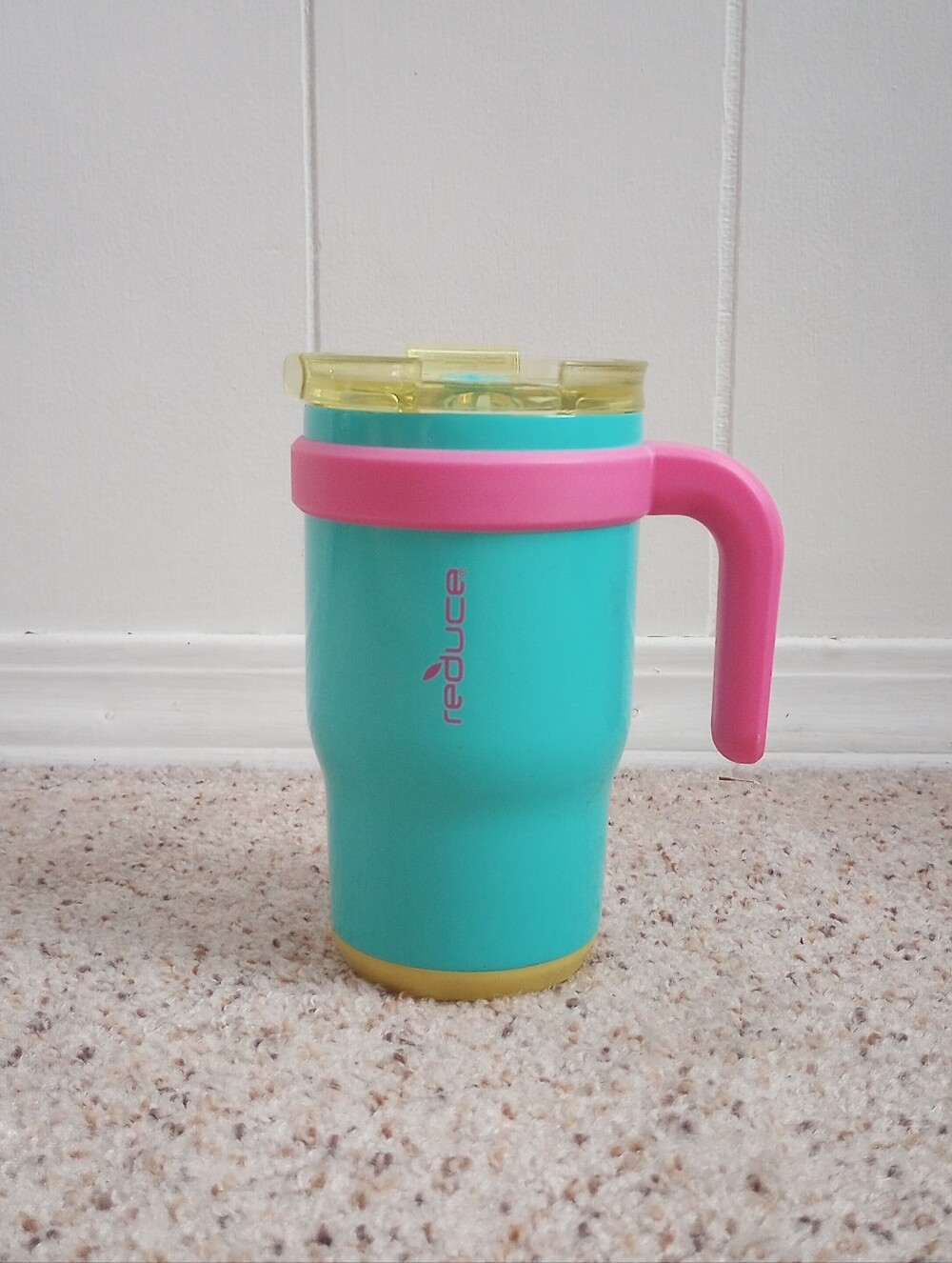 Kids Reduce Tumbler With Handle Blue & Pink Outdoor Travel Summer Camping Hiking